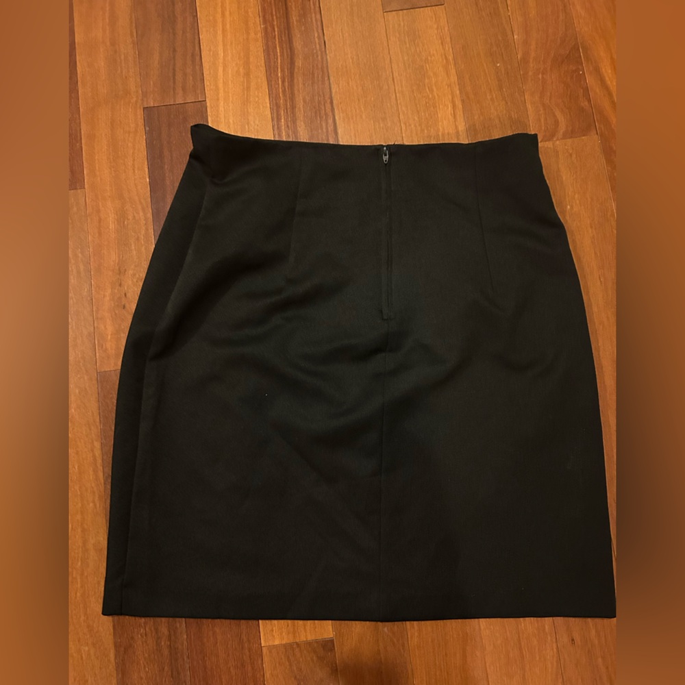 Studio C Black Pencil Skirt with Button Accents - Picture 5 of 6